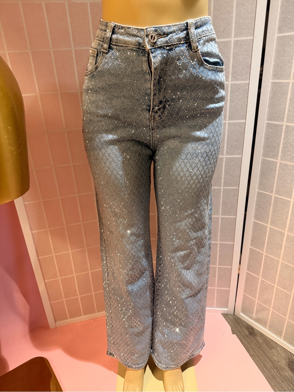 Nina Rossi Women’s Sparkle Light Blue Jeans